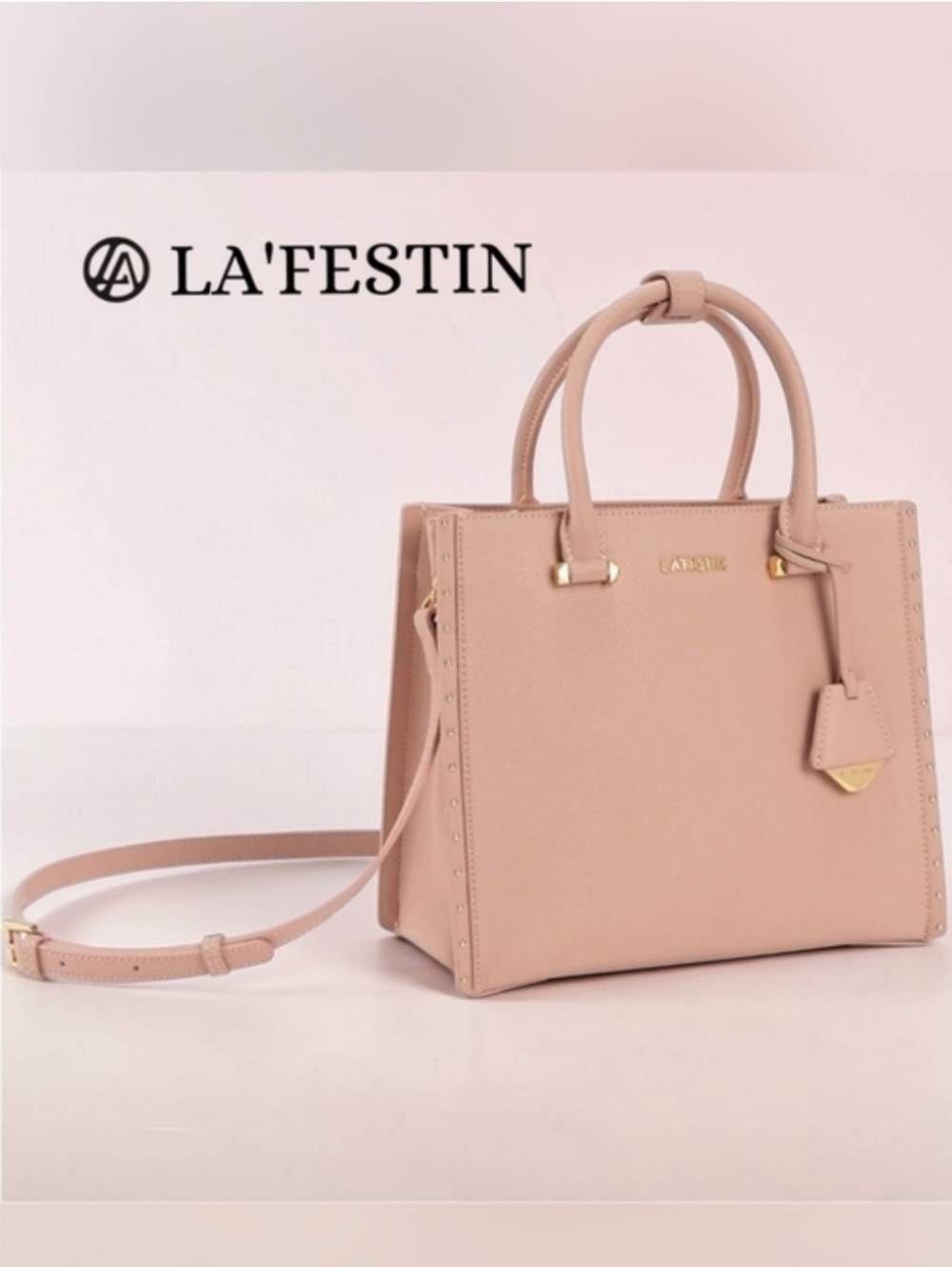 LA'FESTIN 100% Leather Top Handle Crossbody Bag NWOT